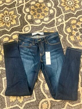 Women’s Dark Blue Skinny Jeans - Stretch Slim Fit